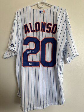 PETE ALONSO SIGNED NEW YORK METS MLB AUTOGRAPHED MAJESTIC JERSEY W/COA - XL 940